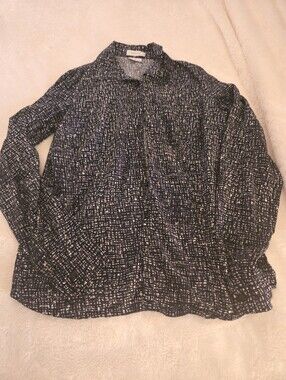 Van Heusen Black and White Patterned Lightweight Shirt Jacket